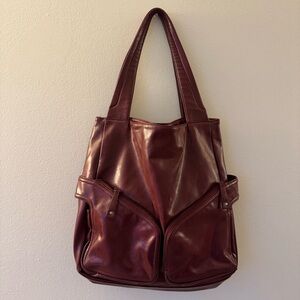 Burgundy Tote Bag